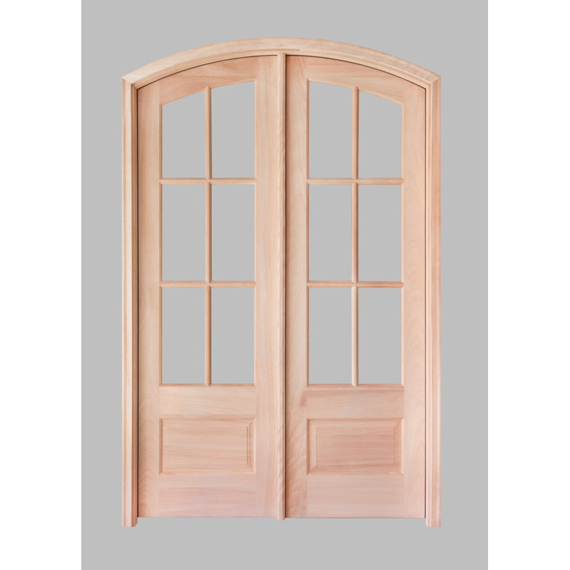 Prestige Entries Arch Pair Unfinished Mahogany Prehung Front Entry